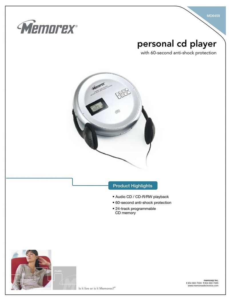 Memorex MD6459 User manual