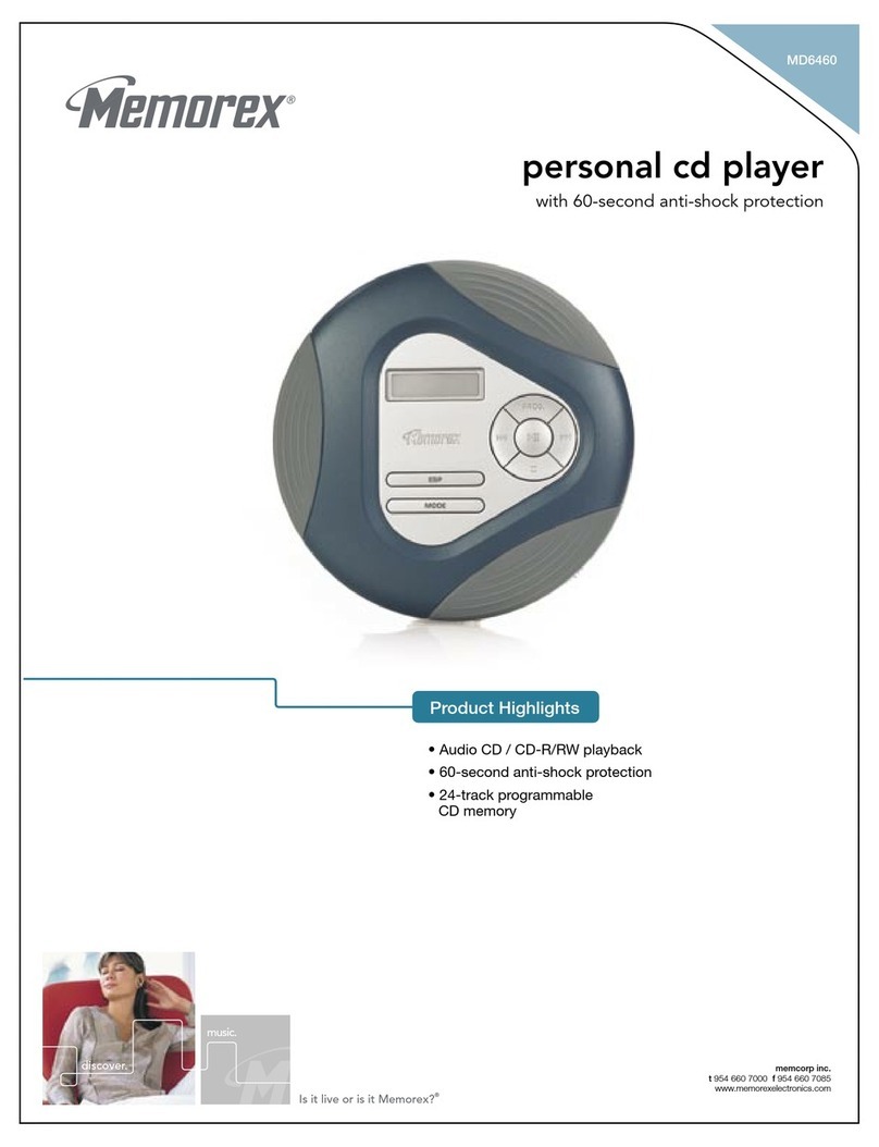 Memorex MD6460 User manual