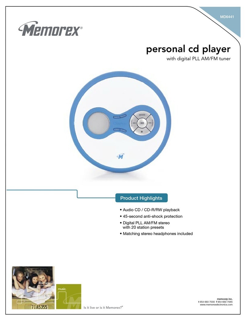 Memorex MD6441 User manual