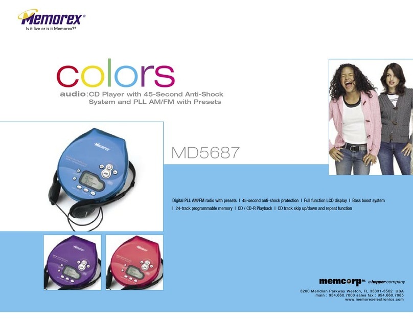 Memorex MD5687 Colors User manual Memorex MD5687 Colors User manual