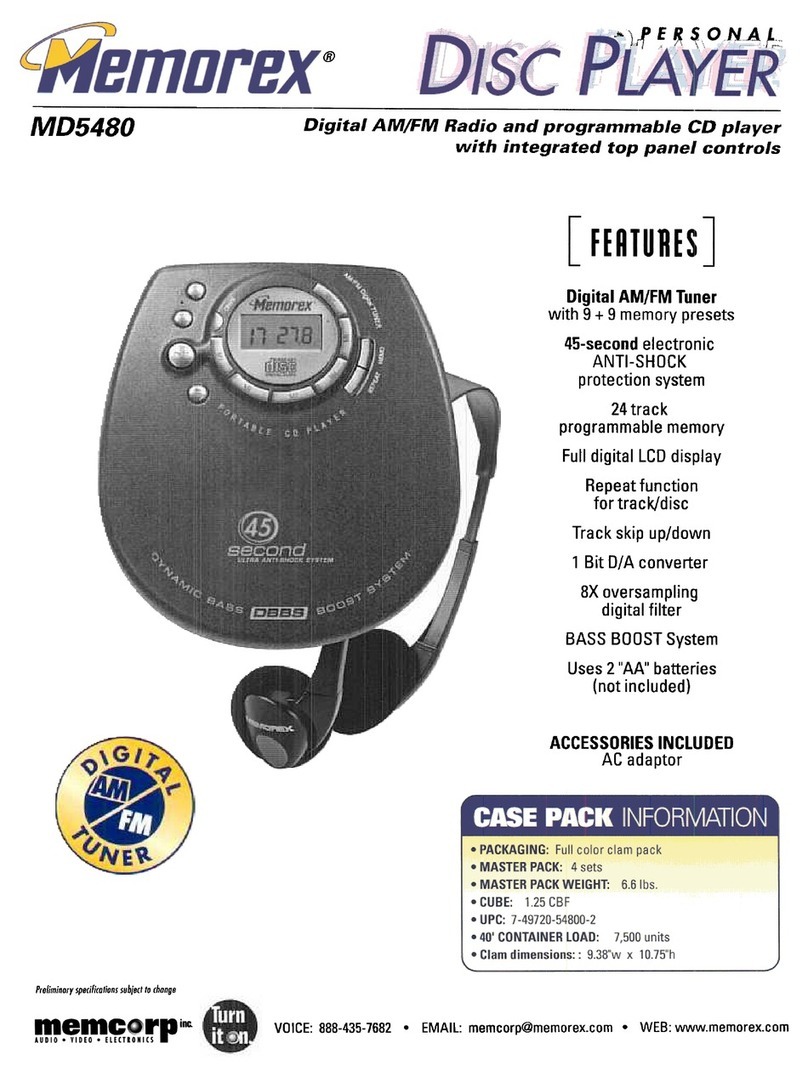 Memorex MD5480 Series User manual
