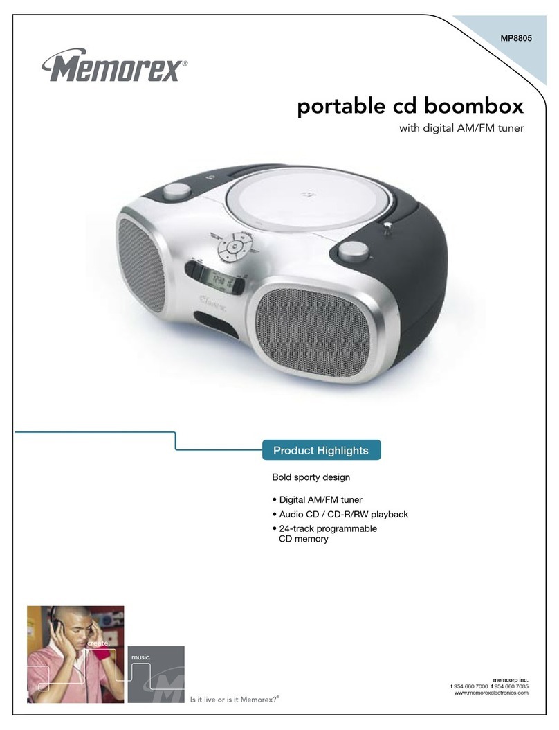 Memorex MP8805 User manual Memorex MP8805 User manual