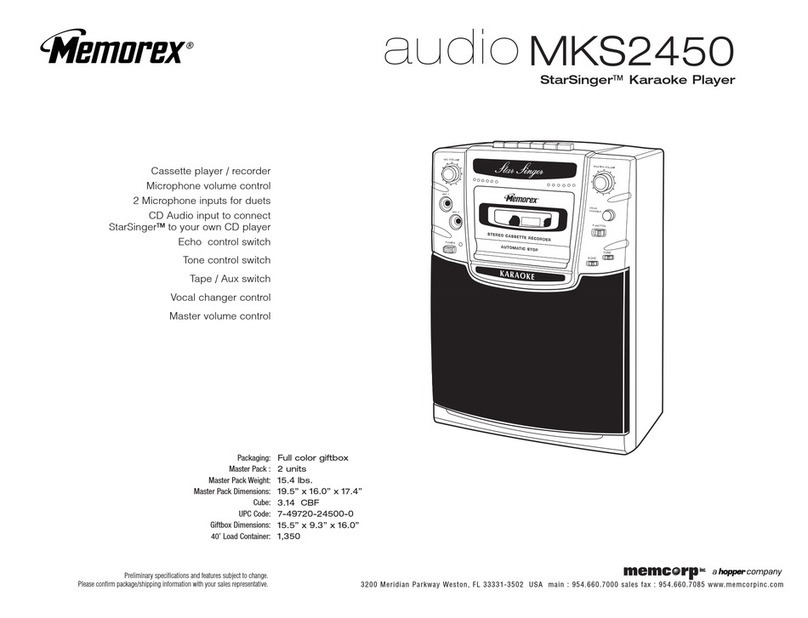 Memorex StarSinger MKS2450 User manual Memorex StarSinger MKS2450 User manual