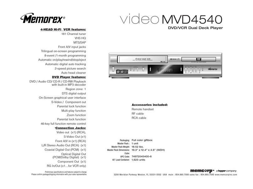 Memorex MVD4540 - DVD/VCR Owner's manual