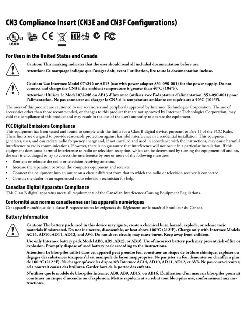 Intermec CN3E Series supplementary guide