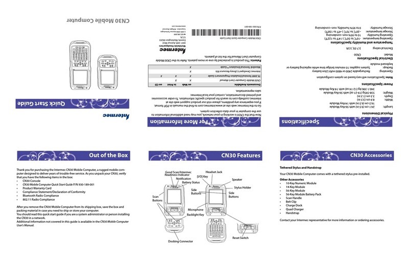 Intermec CN30 quick start guide