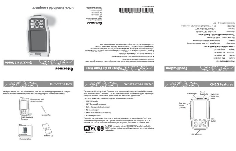 Intermec CN2G quick start guide