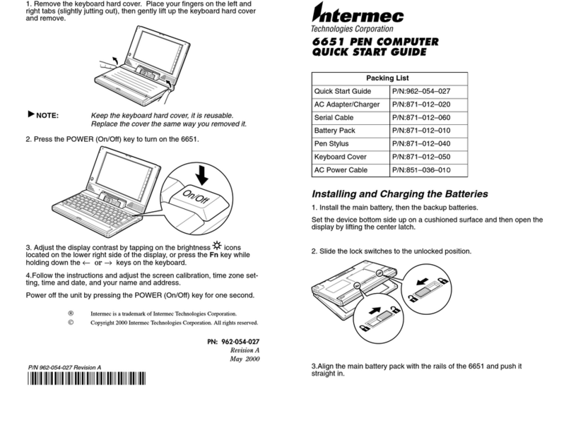 Intermec 6651 User manual