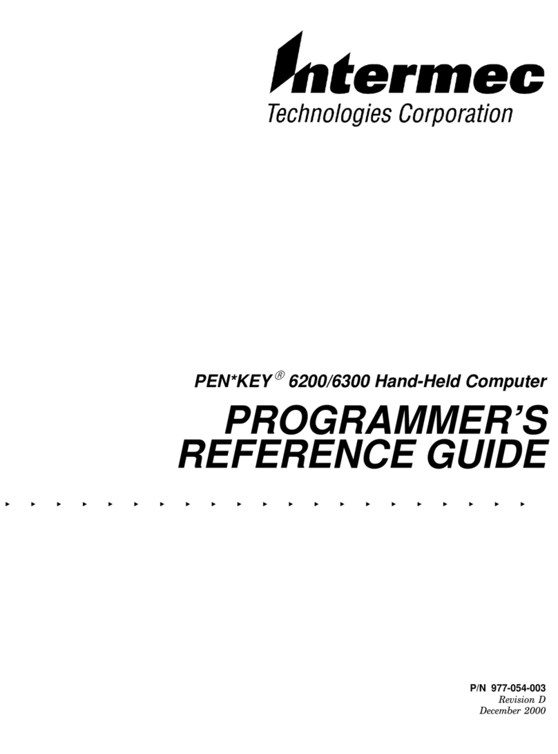 Intermec PEN*KEY 6200 User manual Intermec PEN*KEY 6200 User manual