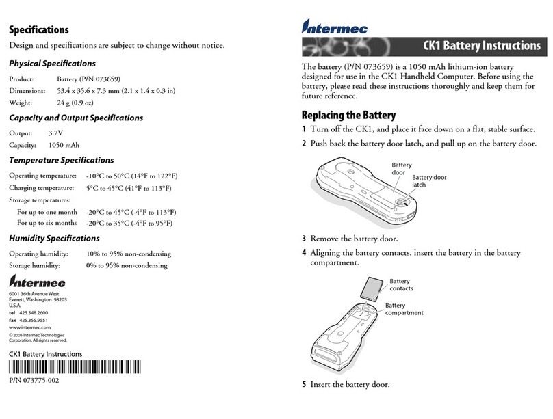 Intermec CK1 Serial Dock User manual