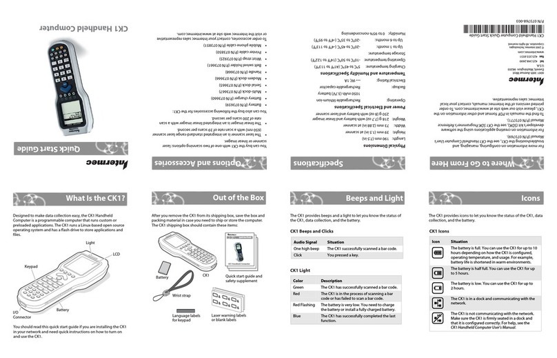 Intermec CK1 Serial Dock User manual