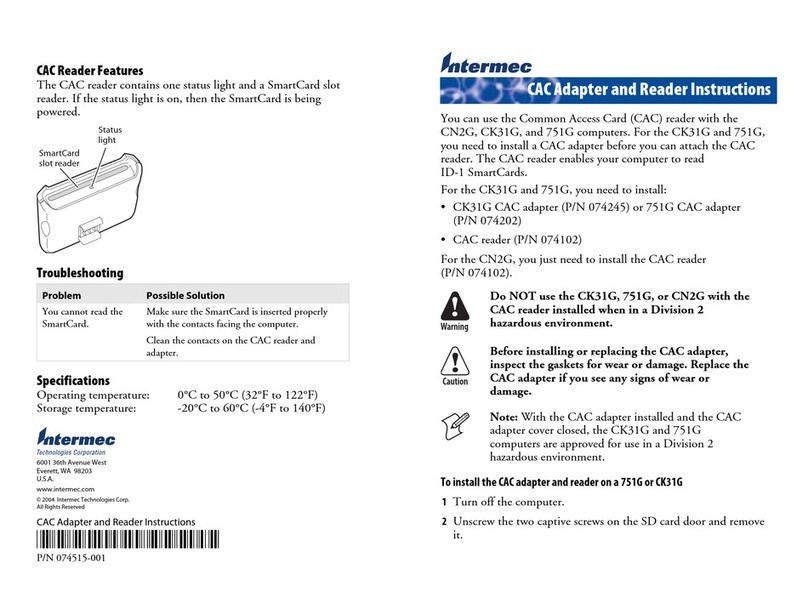 Intermec 751G User manual Intermec 751G User manual