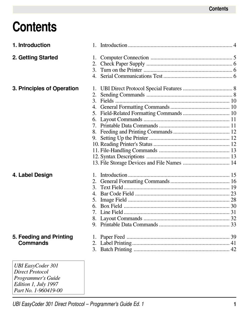 UBI EasyCoder 301 User manual