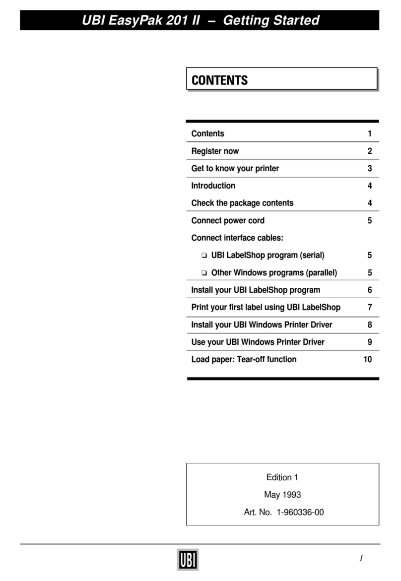 UBI EasyCoder 201 II User manual