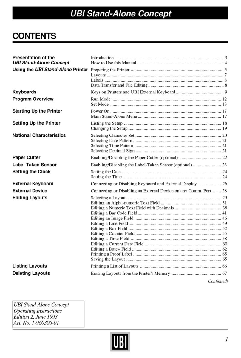 UBI EasyCoder 101 User manual