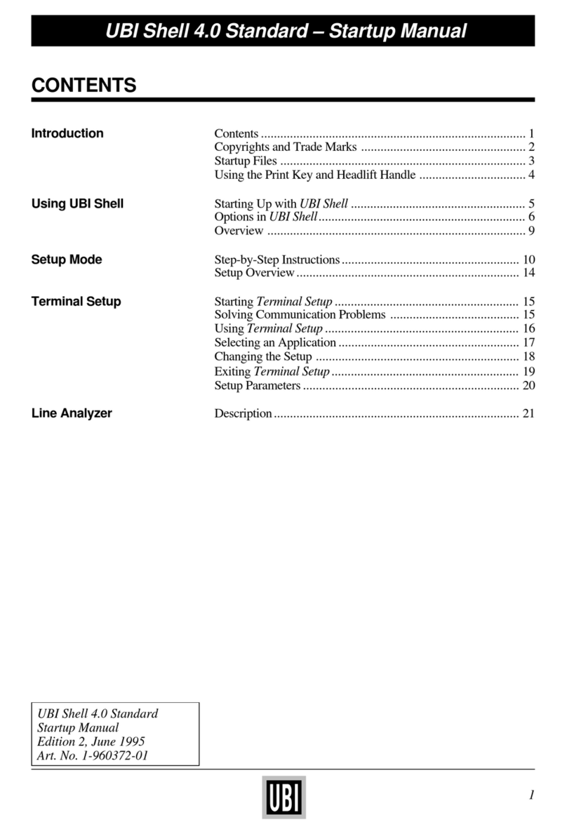 UBI EasyCoder 101 Startup manual