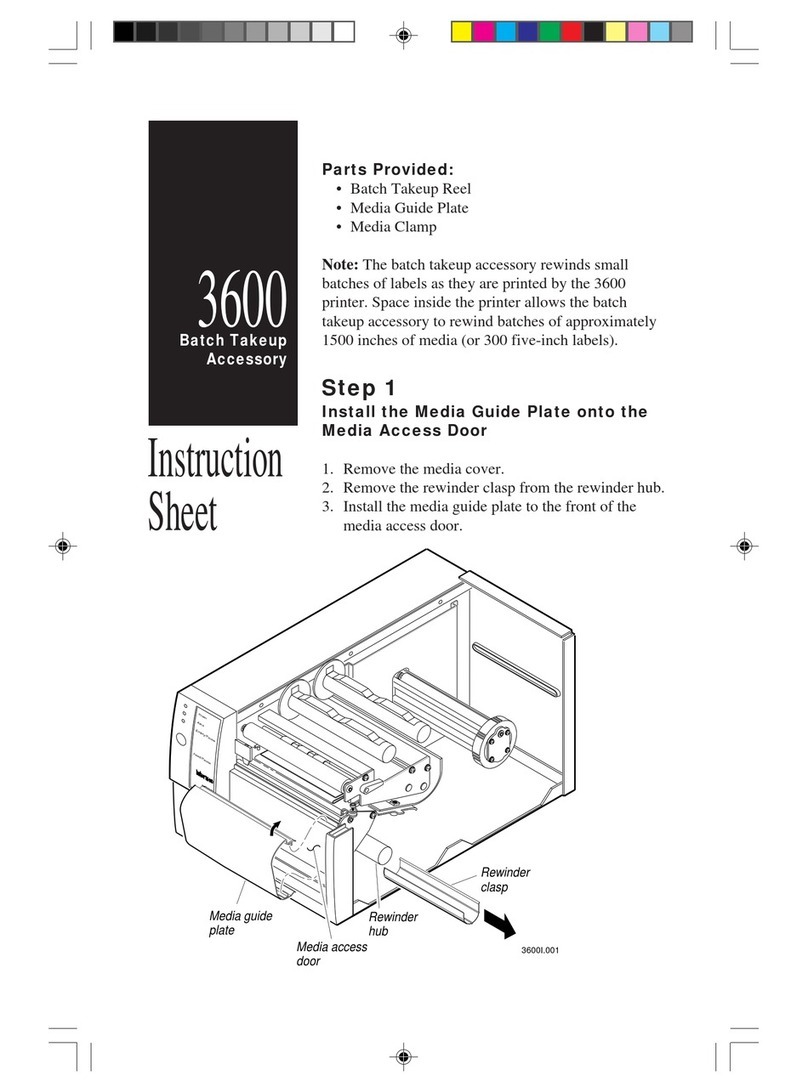 Intermec 3600 instruction sheet