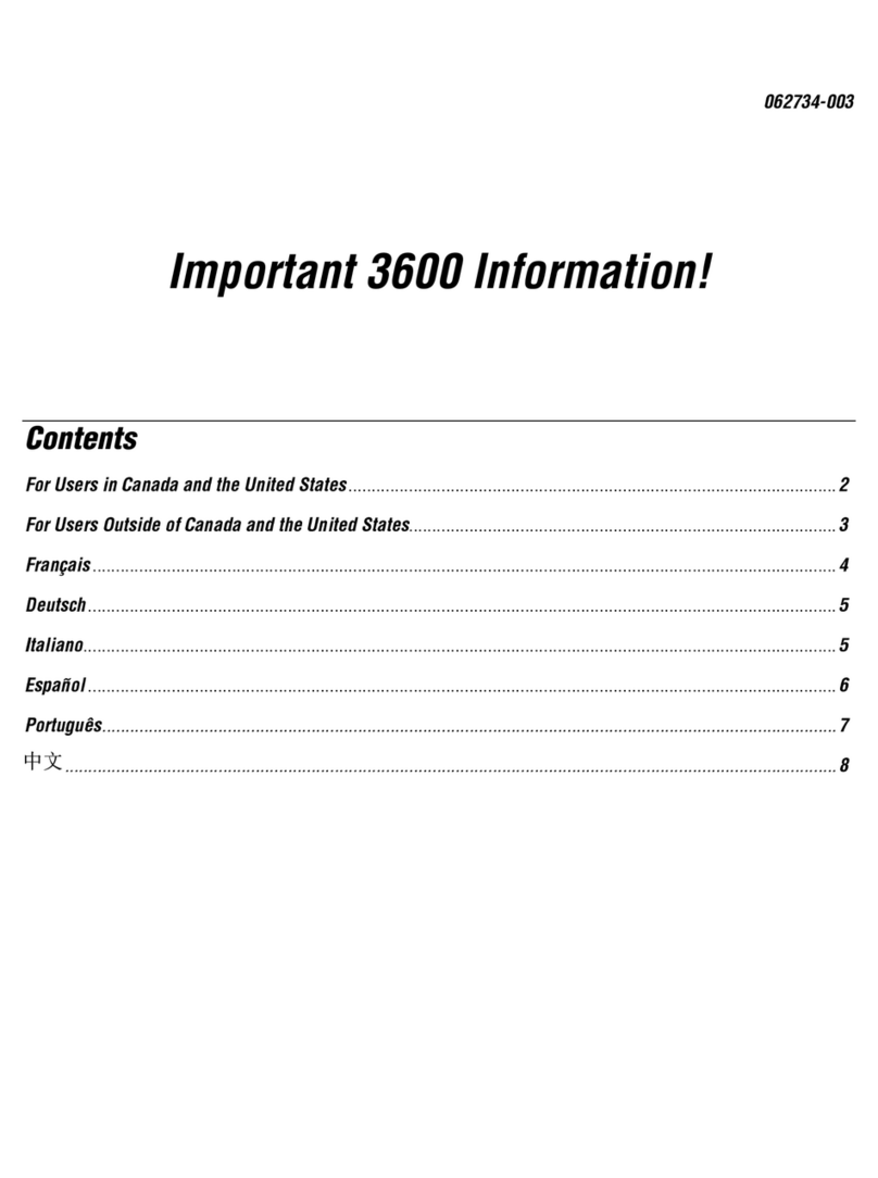 Intermec 3600 User manual