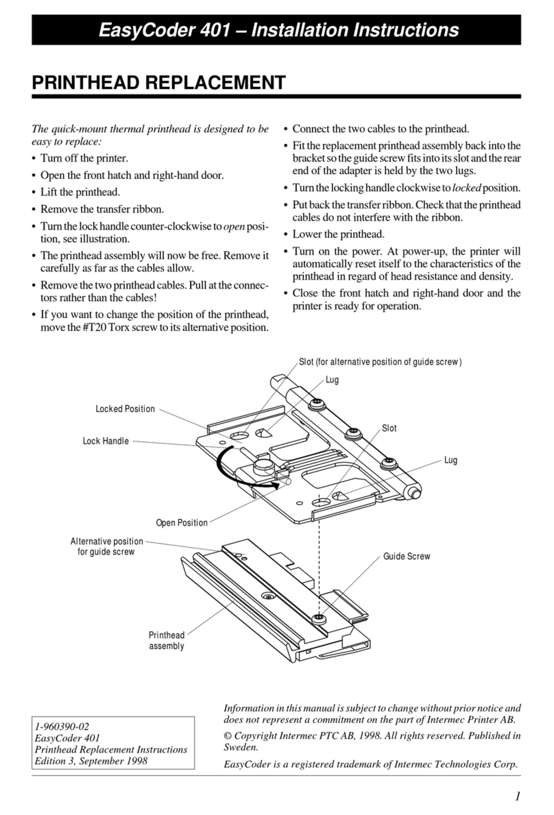 Intermec EasyCoder 401 Parts list manual