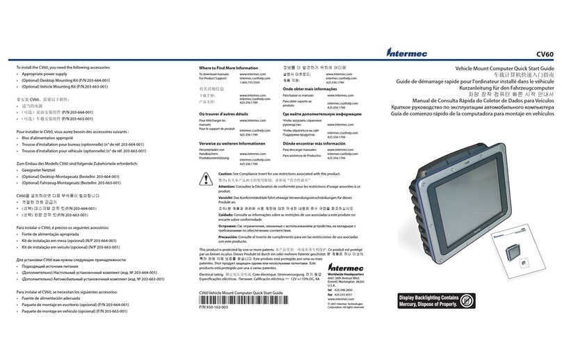 Intermec CV60 User manual