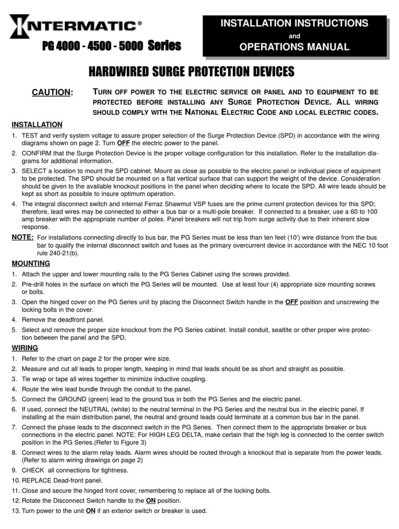 Intermatic PG4000 Parts list manual