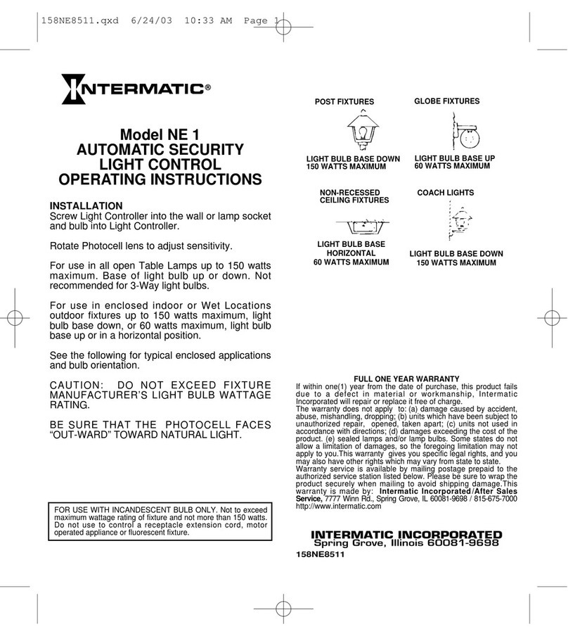 Intermatic NE 1 User manual