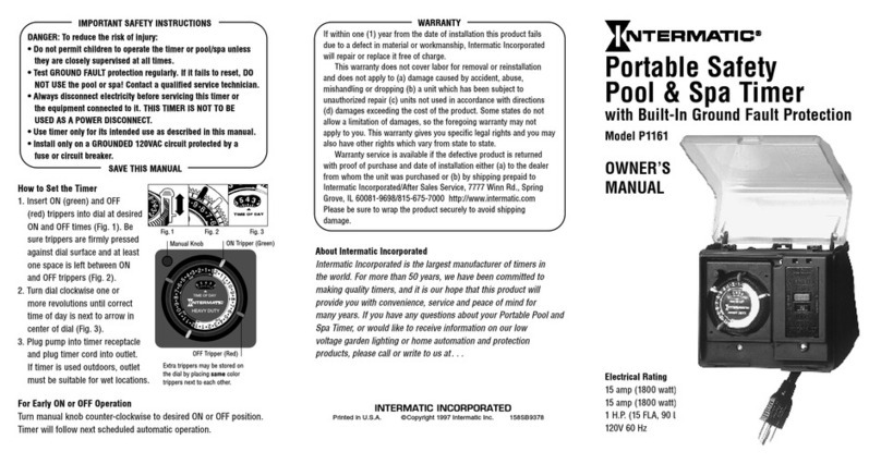 Intermatic P1161 User manual