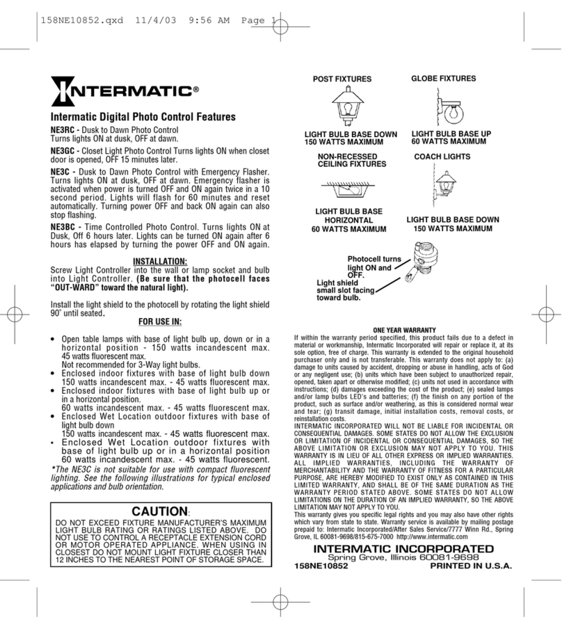 Intermatic NE3BC User manual