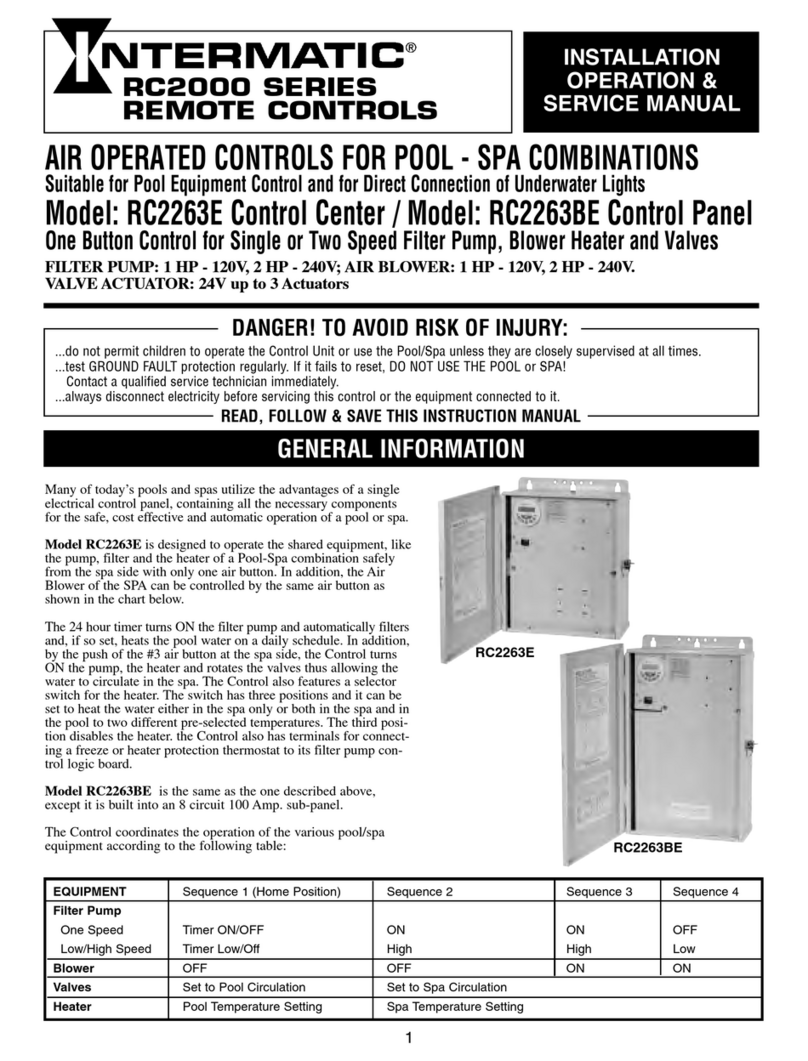 Intermatic RC2263BE Installation, operation & service manual Intermatic RC2263BE Installation, operation & service manual