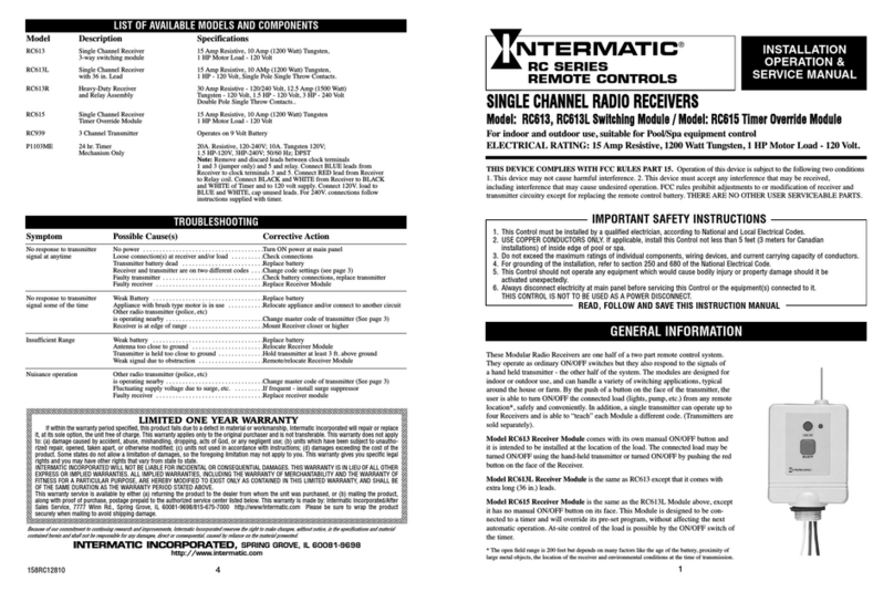 Intermatic RC613 Manual