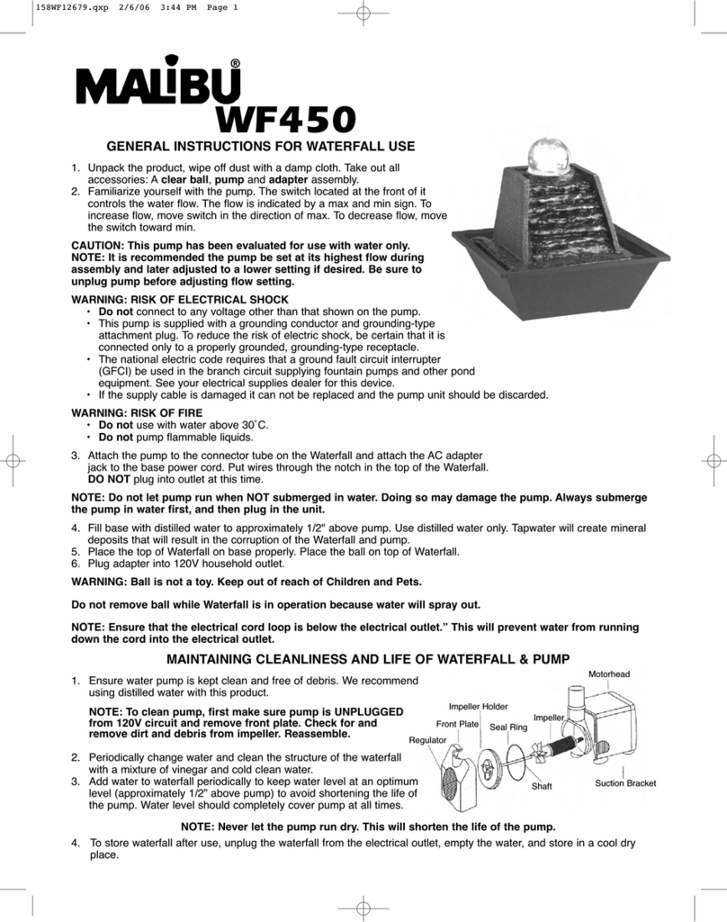 Malibu Boats WF450 Instruction manual