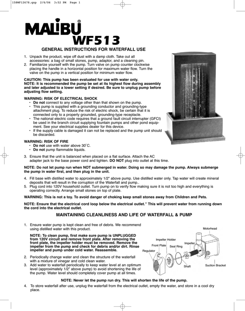 Malibu Boats WF513 General instructions