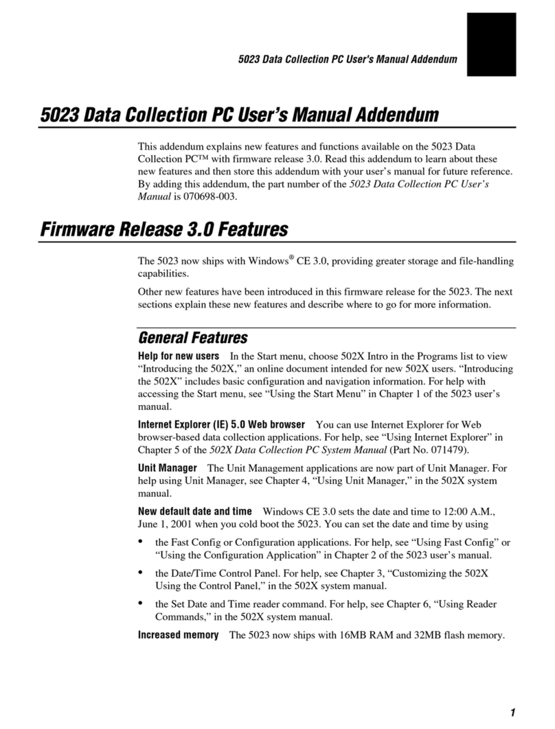 Intermec 5023 Installation and operating instructions