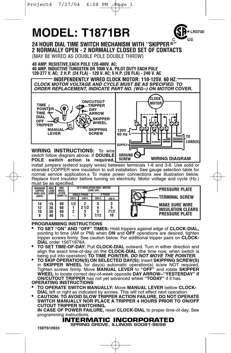 Intermatic T1871BR supplementary guide
