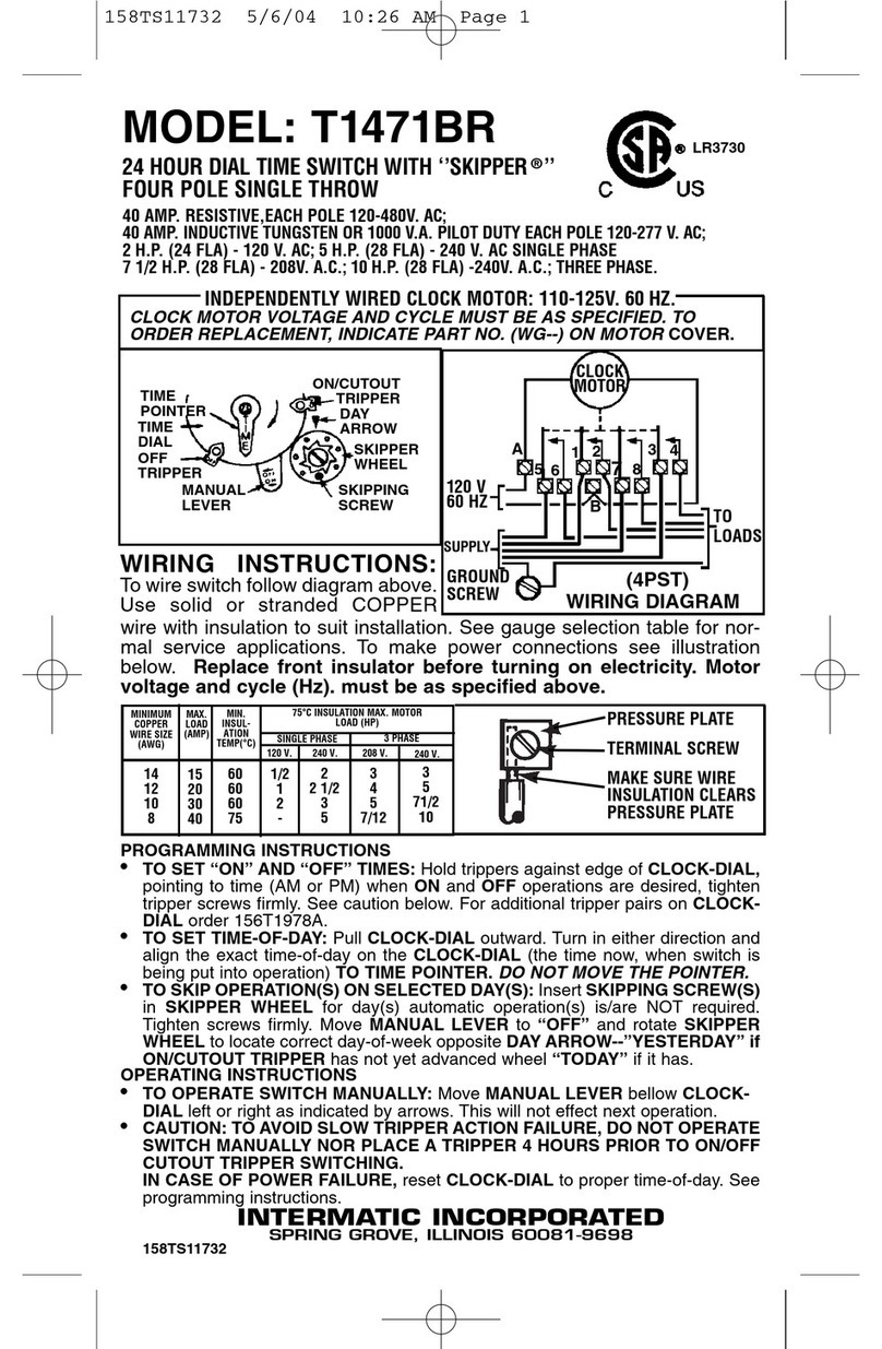 Intermatic T1471BR supplementary guide