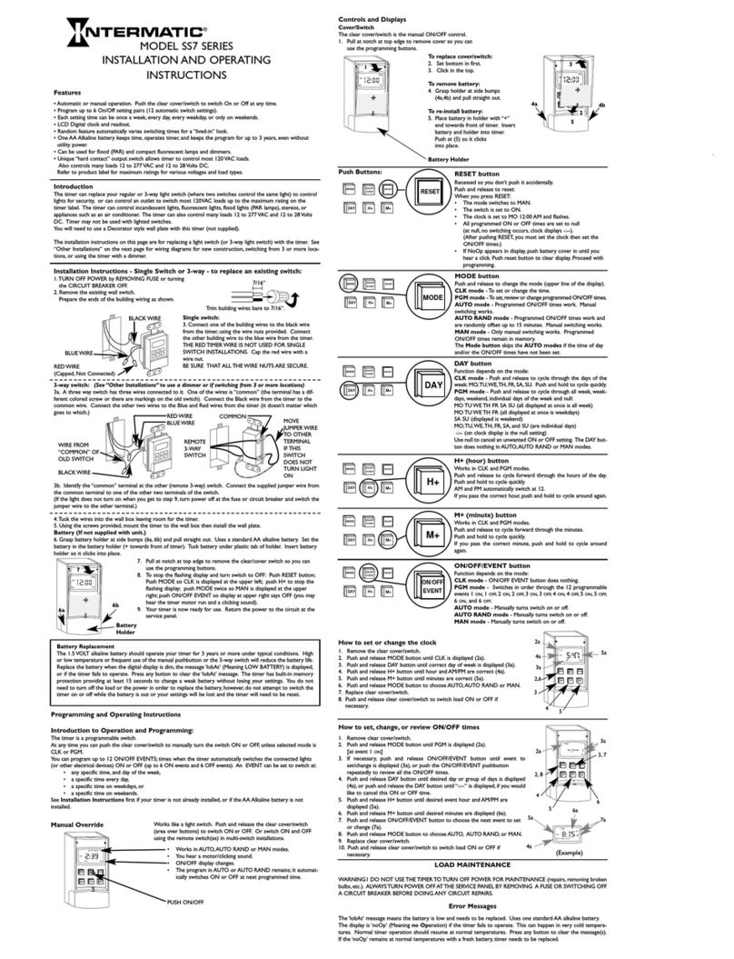 Intermatic SS7C Series User manual