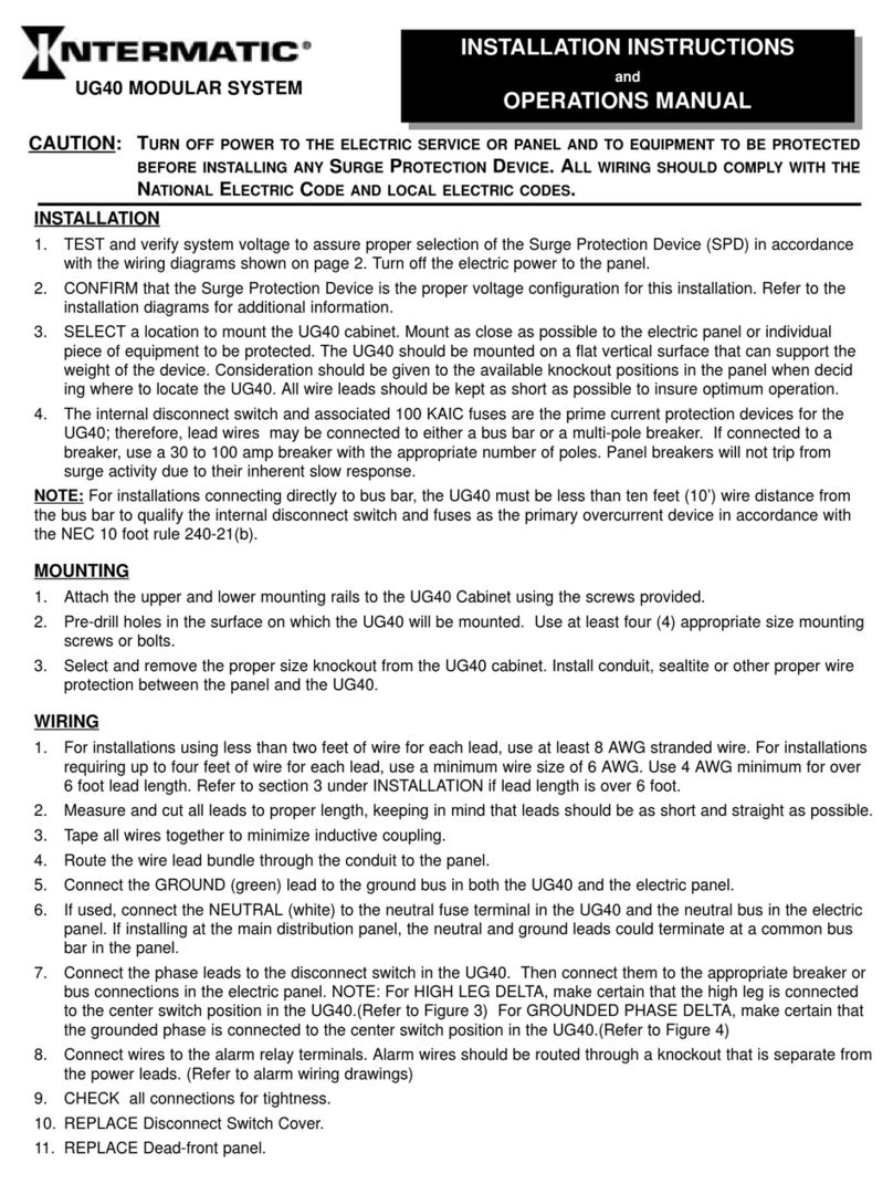 Intermatic UG40 Parts list manual