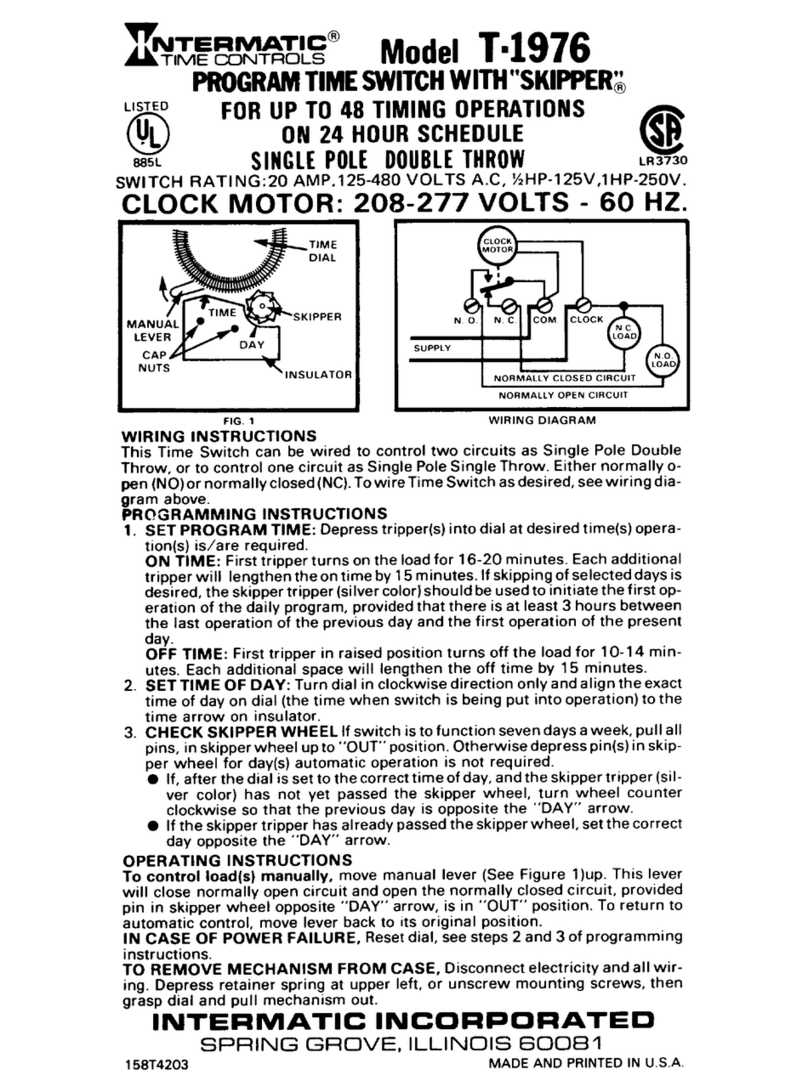 Intermatic T1976 supplementary guide