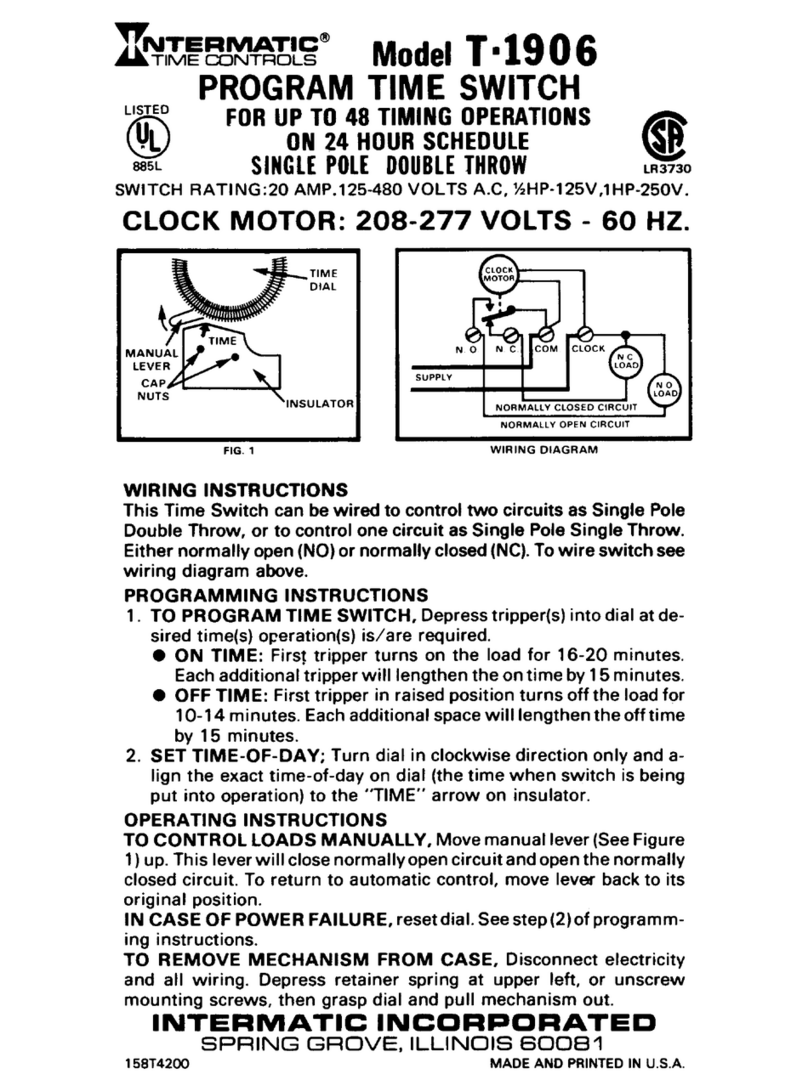 Intermatic T1906 supplementary guide