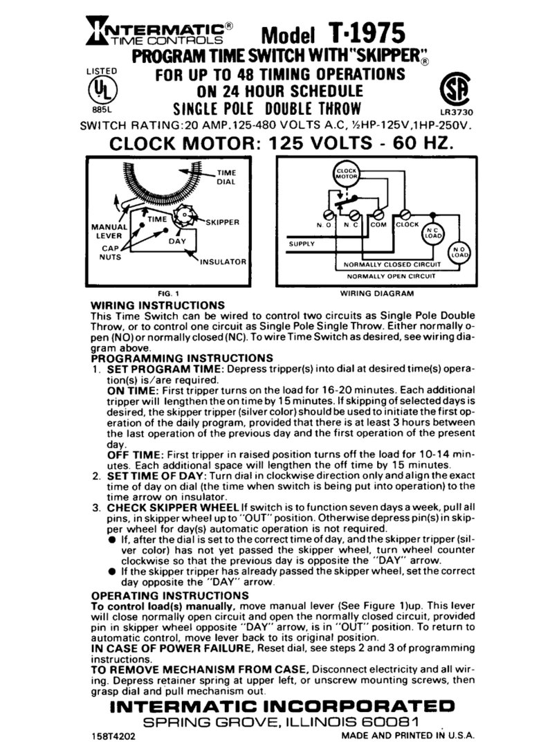 Intermatic T1975 supplementary guide