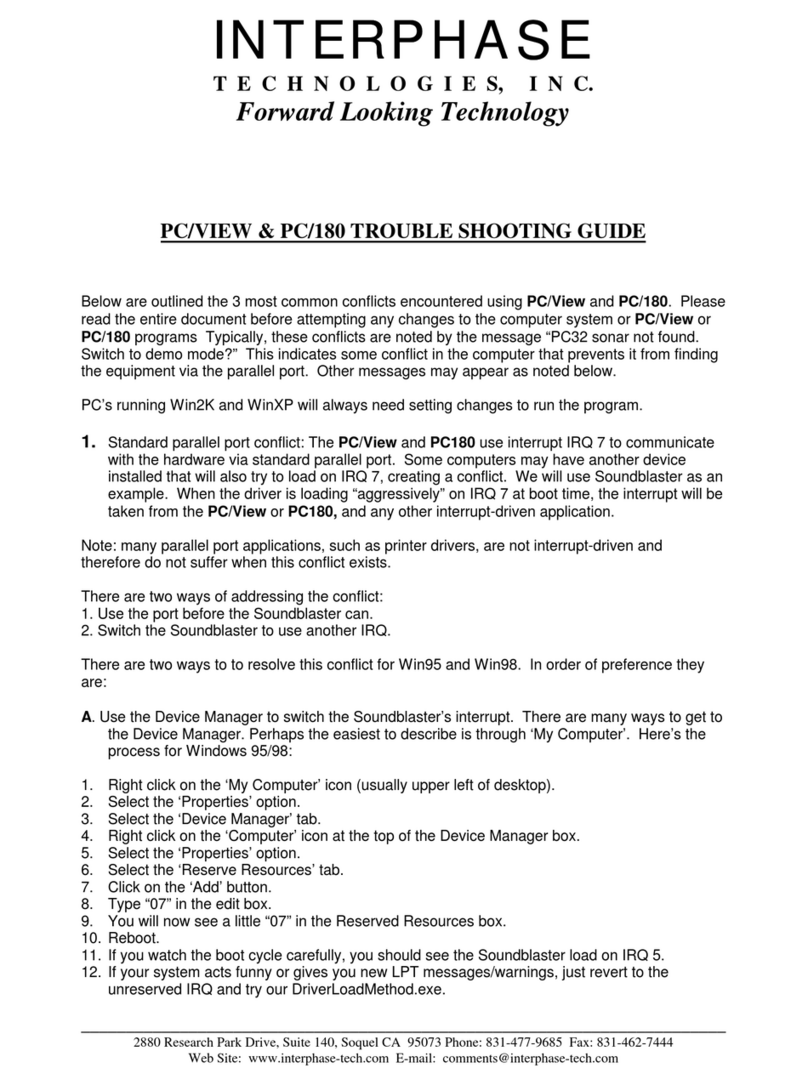 Interphase PC/180 User manual
