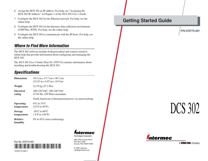 Intermec DCS 302 Getting started guide