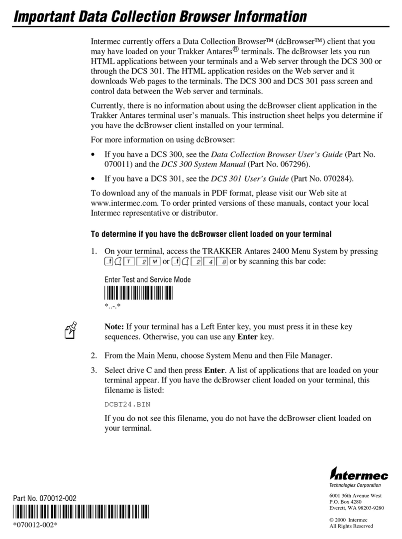 Intermec DCS 300 Quick start guide