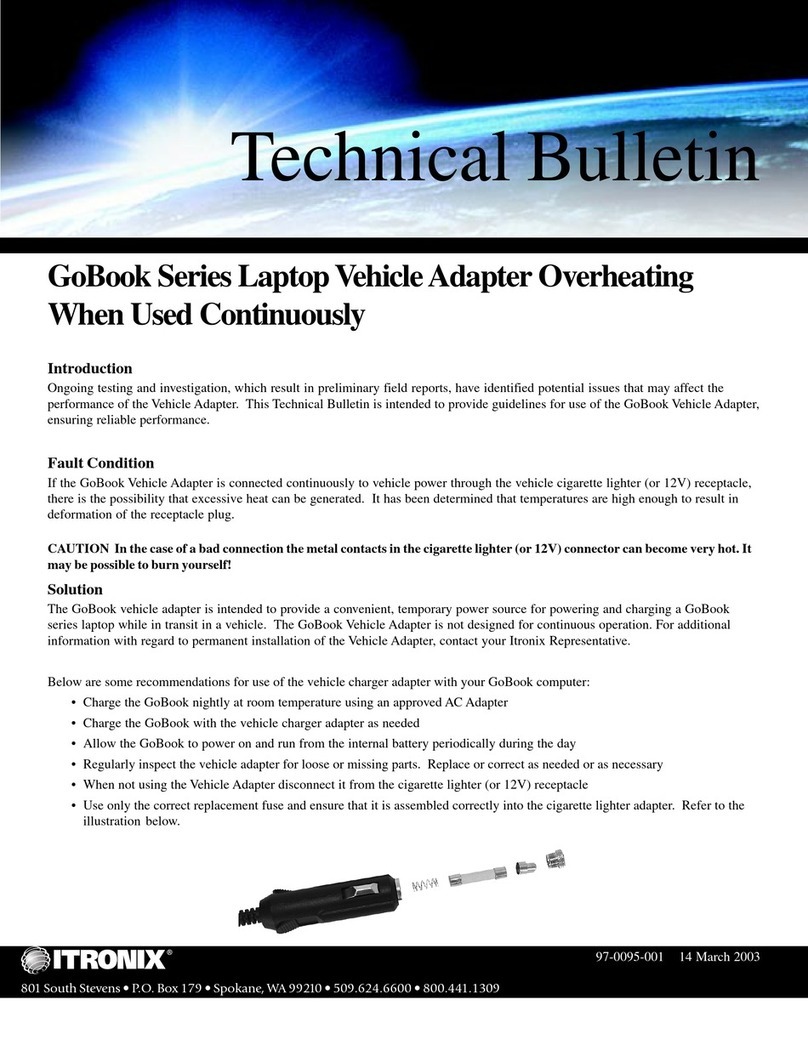 Itronix Duo-Touch Product support bulletin