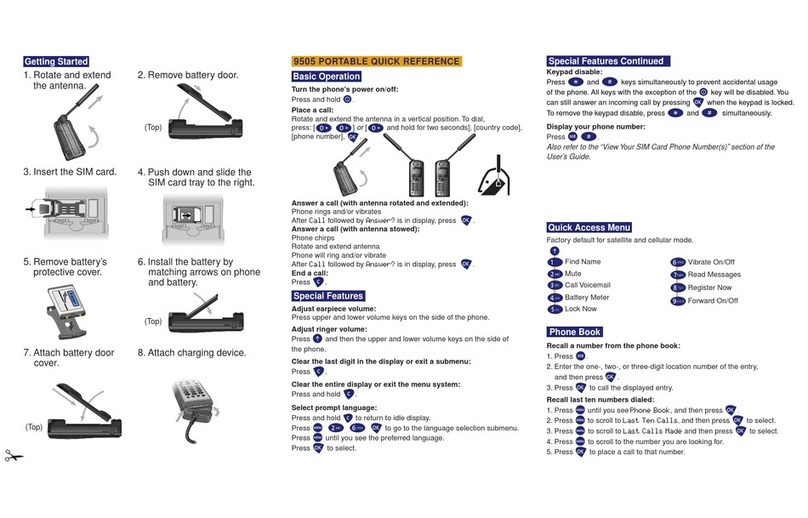 Iridium 9505 User manual