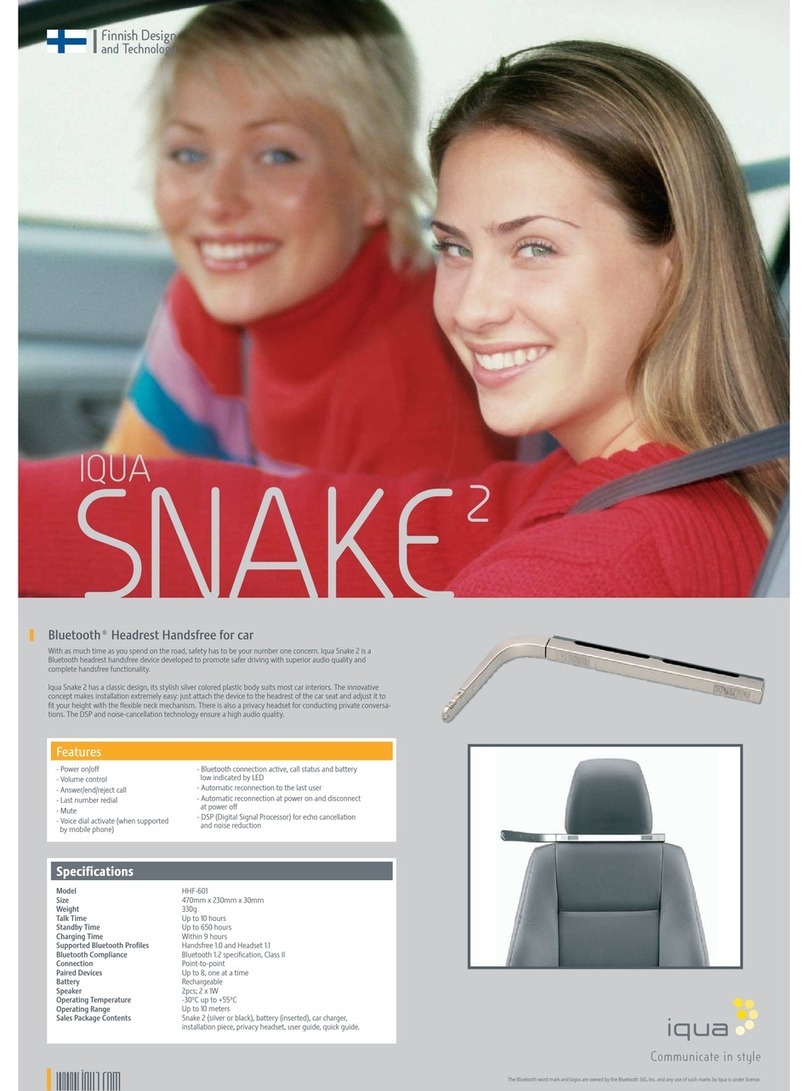 Iqua Snake 2 HHF-601 Specifications Iqua Snake 2 HHF-601 Specifications