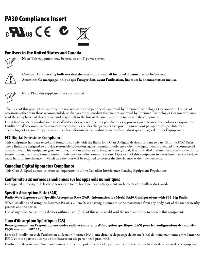 Intermec PA30 Manual