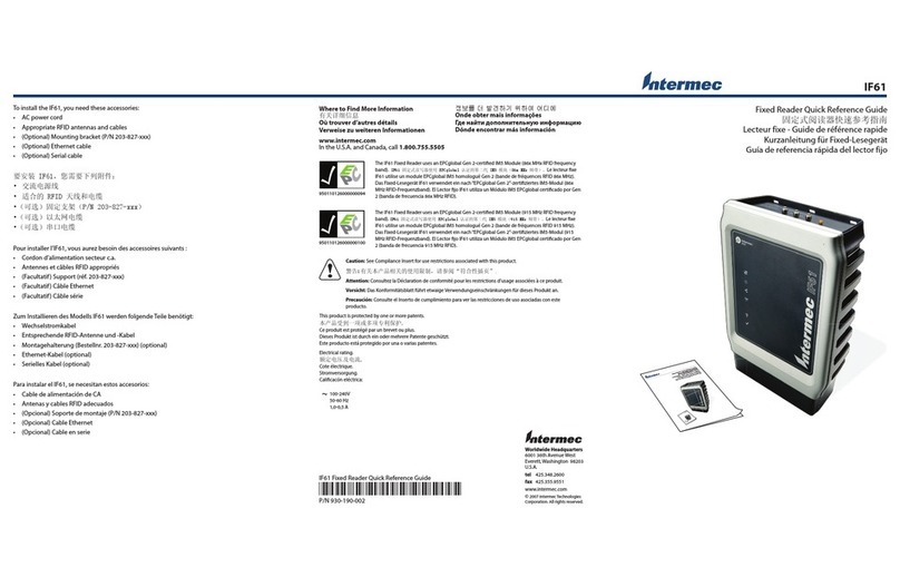 Intermec IF61 User manual Intermec IF61 User manual