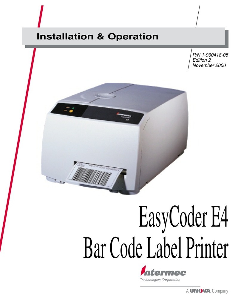 Intermec EasyCoder E4 Operating instructions