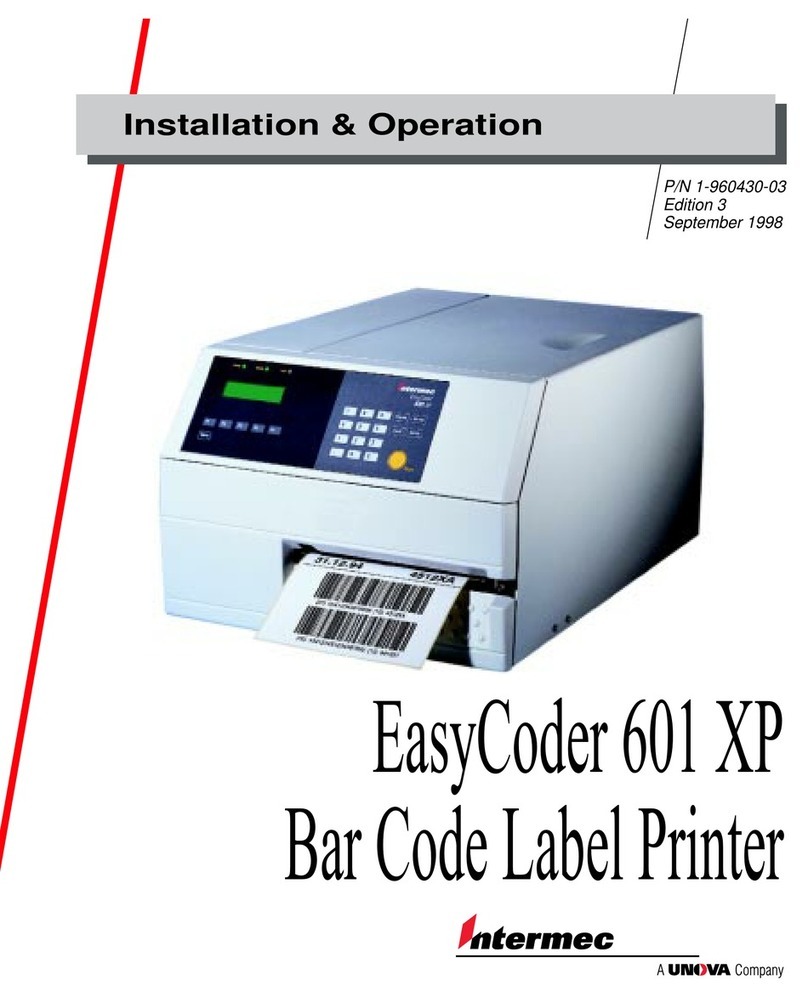 Intermec EasyCoder 601XP Operating instructions